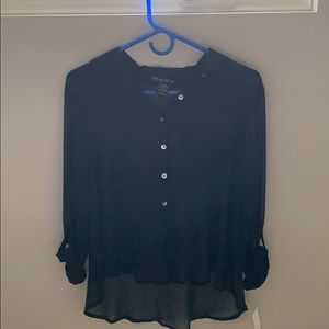 Sheer button up top